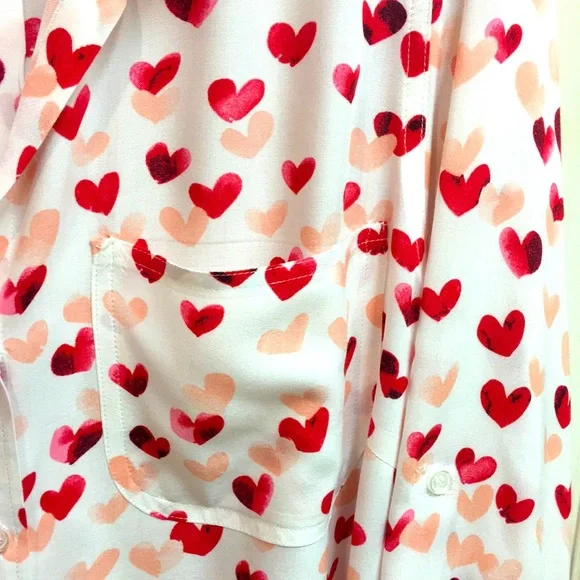 Sprinkled Hearts L/S Rayon Shirt - Picture 5 of 10